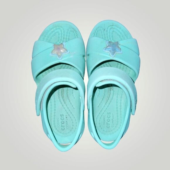 Crocs green open toe sandal size C9 - Picture 2 of 7